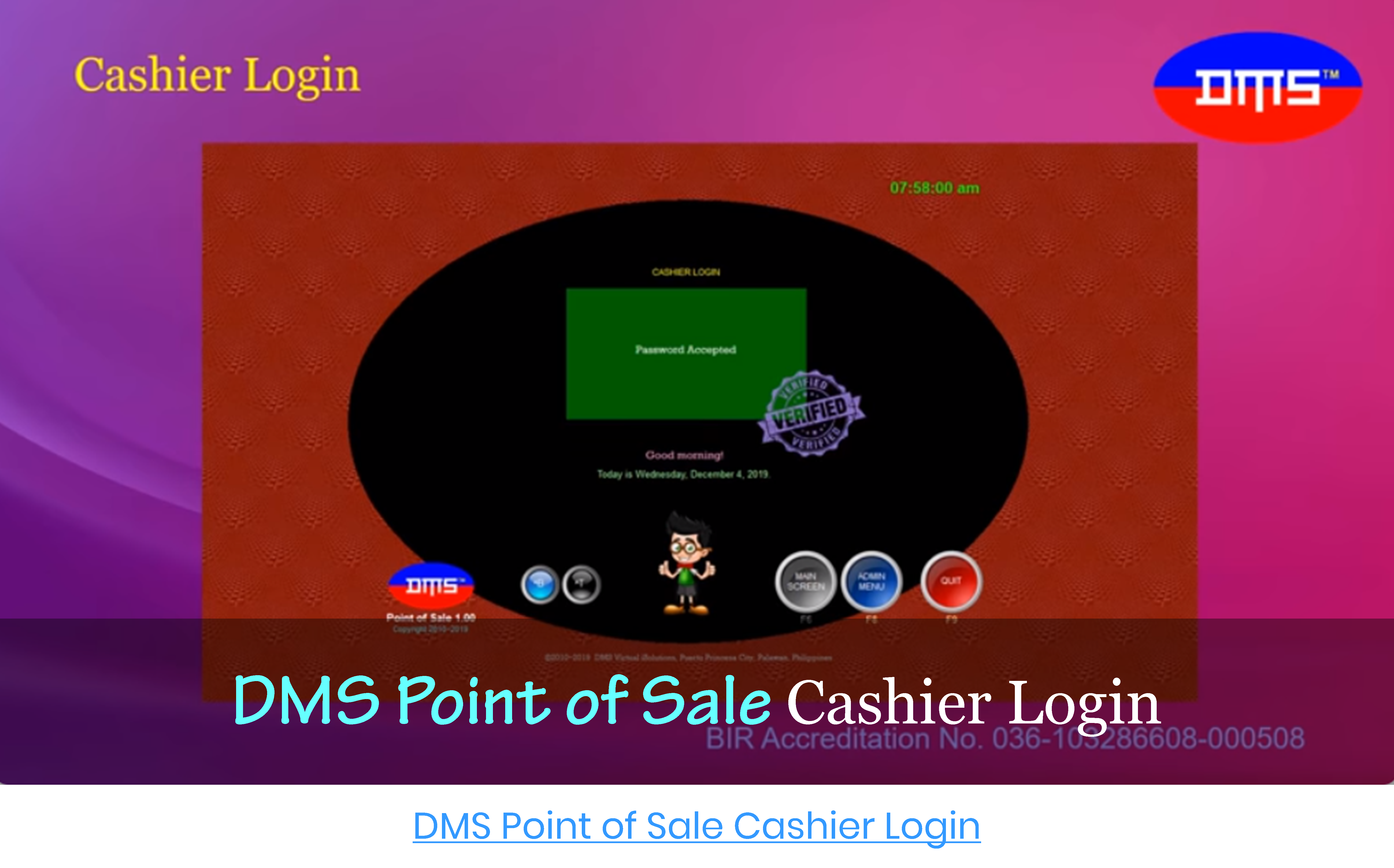 Cashier Login