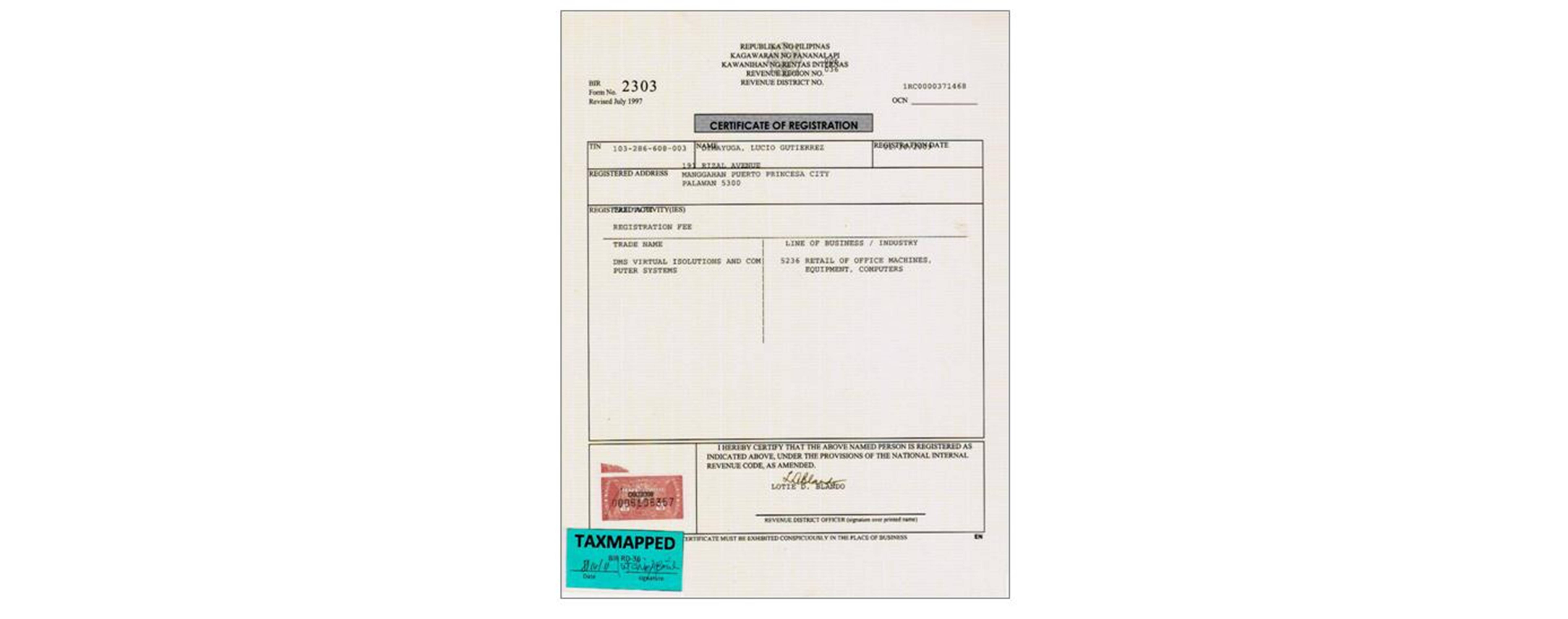 BIR Forms 2303 and 0605