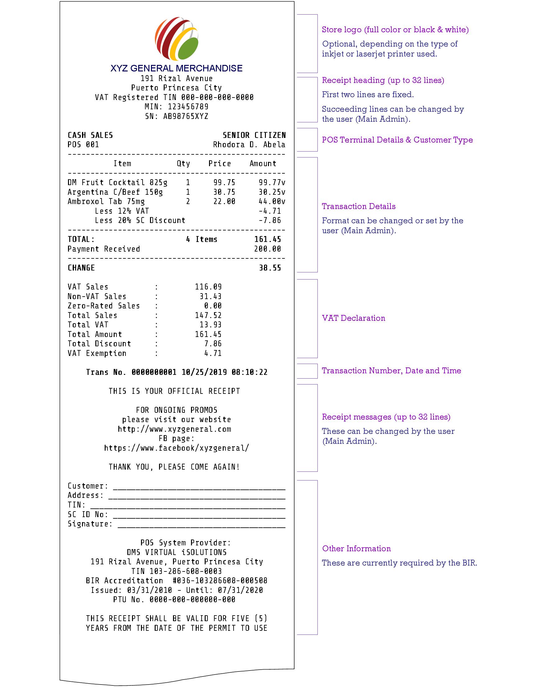 Official Receipt