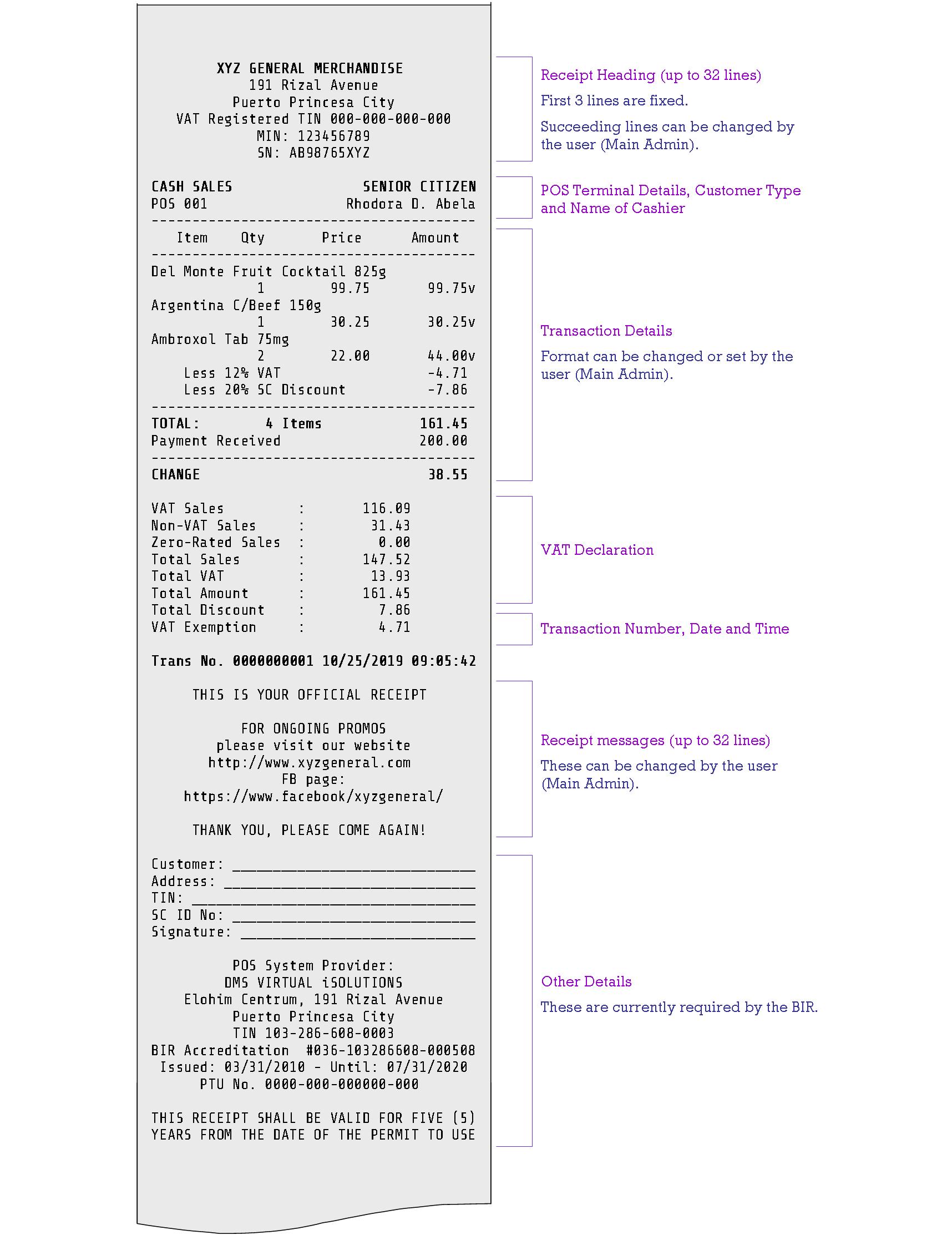 Official Receipt