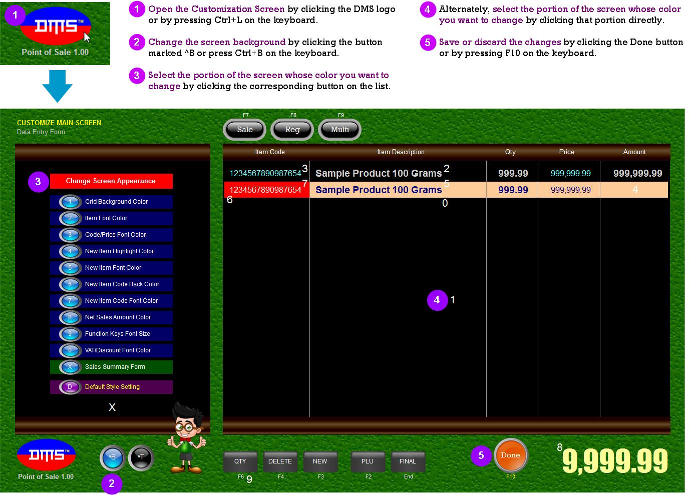Customizing the Main Screen
